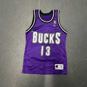 Vintage 90s champion Milwaukee bucks purple Glenn Robinson basketball jersey
